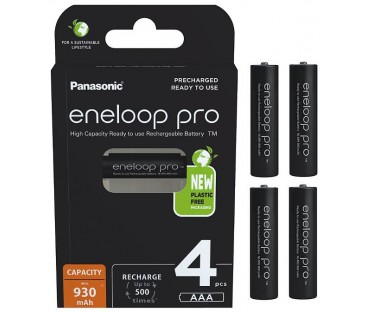 Akumulatorki R03 / AAA Panasonic Eneloop PRO 930mAh Ni-MH BK-4HCDE/4BE (blister 4 szt.)