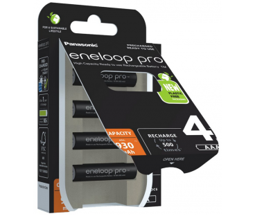 Akumulatorki R03 / AAA Panasonic Eneloop PRO 930mAh Ni-MH BK-4HCDE/4BE (blister 4 szt.)
