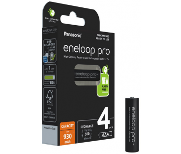 Akumulatorki R03 / AAA Panasonic Eneloop PRO 930mAh Ni-MH BK-4HCDE/4BE (blister 4 szt.)