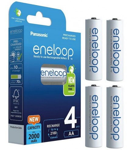 Akumulatorki AA / R6 Panasonic Eneloop 2000mAh BK-3MCDE/4BE (blister 4 szt.)