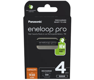 Akumulatorki R03 / AAA Panasonic Eneloop PRO 930mAh Ni-MH BK-4HCDE/4BE (blister 4 szt.)