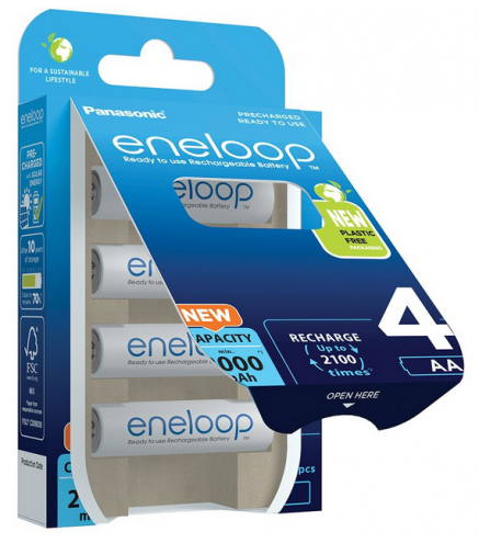 Akumulatorki AA / R6 Panasonic Eneloop 2000mAh BK-3MCDE/4BE (blister 4 szt.)