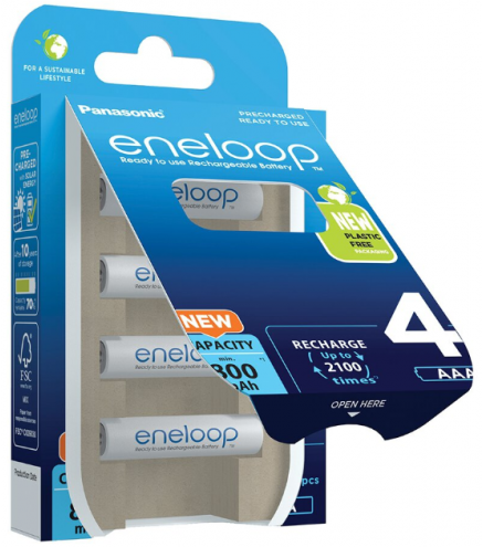 Akumulatorki R03 / AAA Panasonic Eneloop 800mAh BK-4MCDE/4BE (blister 4 szt.)