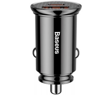 Ładowarka samochodowa Baseus Circular 30W 5A USB-C, USB-A, czarna