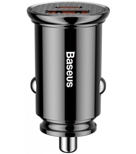 Ładowarka samochodowa Baseus Circular 30W 5A USB-C, USB-A, czarna