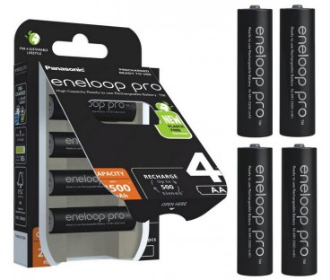 Akumulatorki R6 / AA Panasonic Eneloop PRO 2500mAh Ni-MH BK-3HCDE/4BE (blister 4 szt.)
