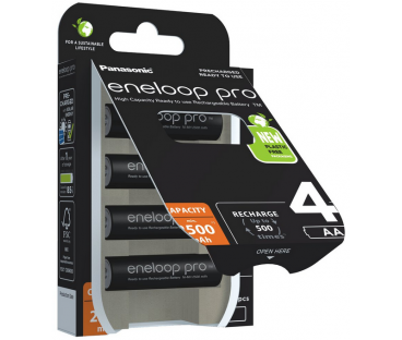 Akumulatorki R6 / AA Panasonic Eneloop PRO 2500mAh Ni-MH BK-3HCDE/4BE (blister 4 szt.)