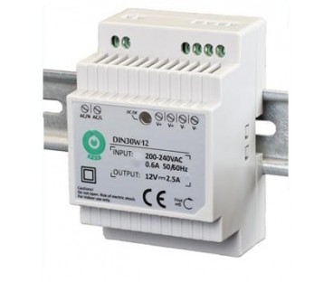 ZASILACZ DIN ''EURA'' DIN30W12 12V 2,5 A DC
