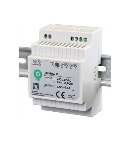 ZASILACZ DIN ''EURA'' DIN30W12 12V 2,5 A DC