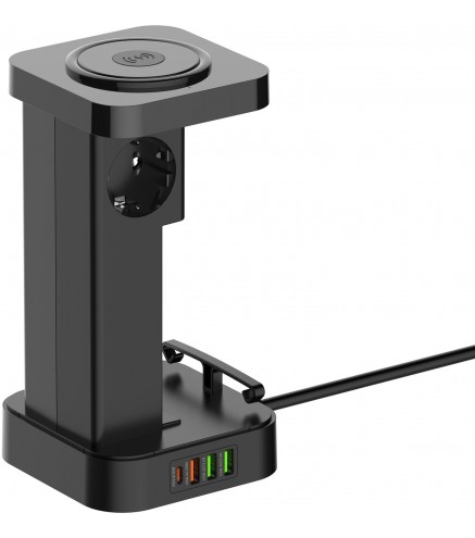 Stacja zasilająca Newell GaN Power Cube 8w1 z ładowarką indukcyjną