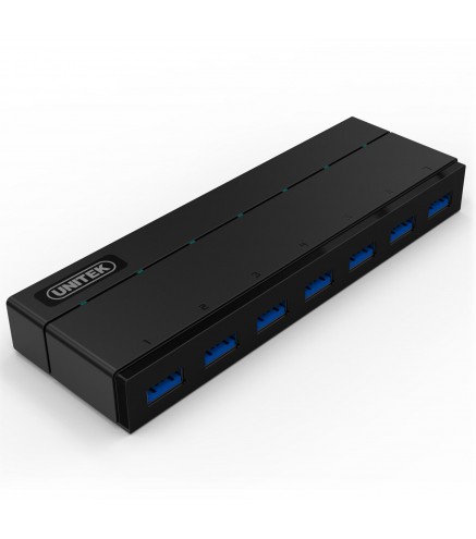 Adapter Unitek Y-3184 HUB 7xUSB 3.0 z zasilaczem i BC 1.2