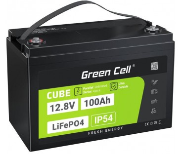 AKUMULATOR LITOWO-ŻELAZOWO-FOSFORANOWY LiFePO4 Green Cell Cube 12.8V 100Ah LFPGC12V100AH