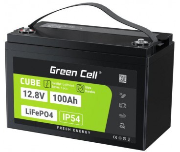 AKUMULATOR LITOWO-ŻELAZOWO-FOSFORANOWY LiFePO4 Green Cell Cube 12.8V 100Ah LFPGC12V100AH