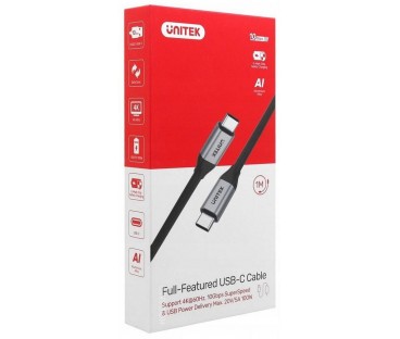 Kabel USB Unitek USB-C na USB-C 10Gbps 4K 60Hz 20V/5A