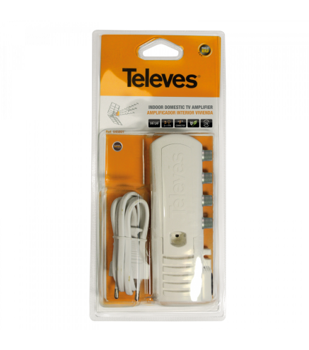 Wzmacniacz domowy ze złączami typu "F" - 3 wyjścia (2+TV): VHF/UHF - Auto LTE