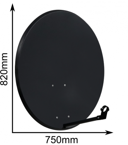 CZASZA ANTENA 80 CM CIEMNA (COR-800SAE-C)