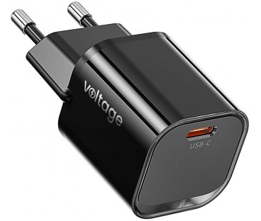 Ładowarka sieciowa Voltage GaN Quick Mini 20W PD 3.0 QC 3.0 USB-C czarna