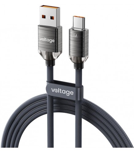 Kabel USB-A / USB-C Voltage PureCrystal 66W 100cm czarny