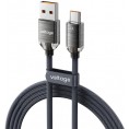 Kabel USB-A / USB-C Voltage PureCrystal 66W 100cm czarny