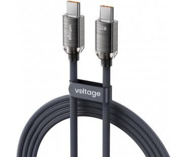 Kabel USB-C / USB-C Voltage PureCrystal 100W PD 100cm czarny