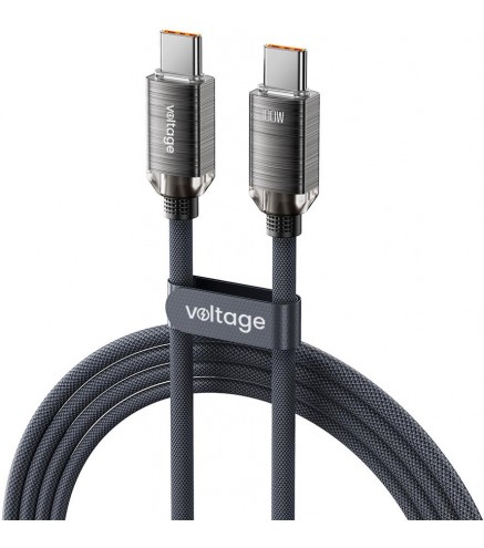 Kabel USB-C / USB-C Voltage PureCrystal 100W PD 100cm czarny