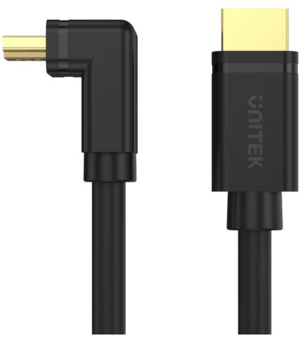 Kabel HDMI Unitek Y-C1001 kątowy HDMI 2.0 90 stopni 4K 2m