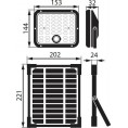 NAŚWIETLACZ SOLARNY LED BEMKO SOLPAR 10W 1500LM 3000/4000K IP65 CZARNY CZ. PIR