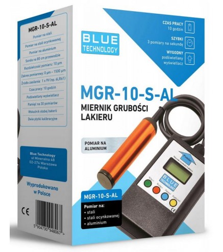 Miernik grubości lakieru Blue Technology MGR-10-S-AL