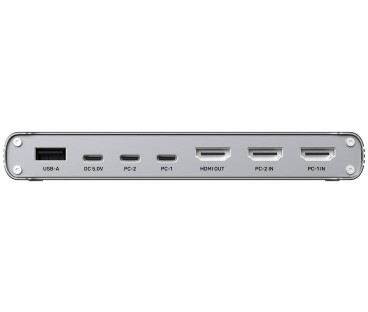 Przełącznik KVM Unitek USB-C 10Gbps z HDMI i transferem plików między systemami