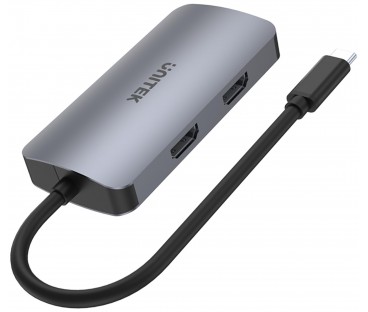 Unitek D1051A Hub USB-C 1xUSB 3.1 Gen1 VGA 2xHDMI PD MST