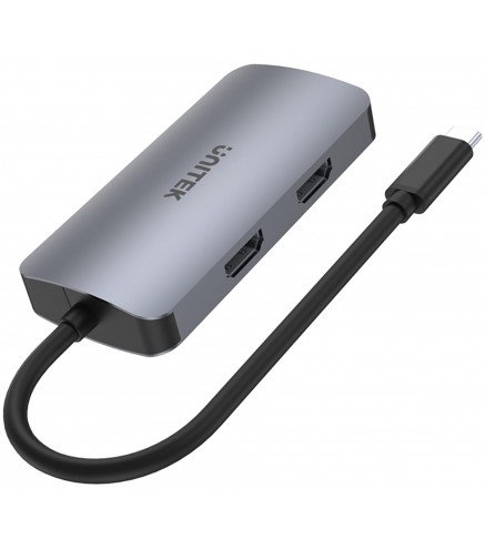 Unitek D1051A Hub USB-C 1xUSB 3.1 Gen1 VGA 2xHDMI PD MST