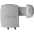 Konwerter Twin Televes ref. 747002 szary