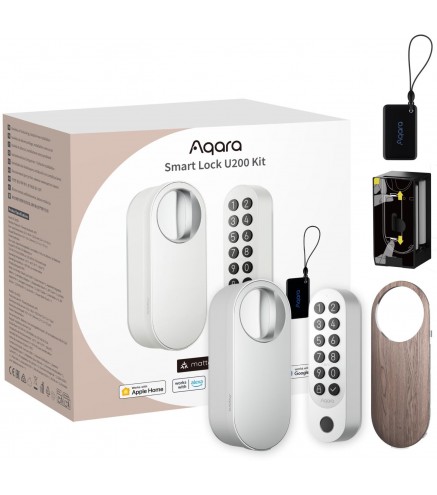 Aqara Smart Lock U200 Kit Biały Inteligentny zamek do drzwi EL-D02DW
