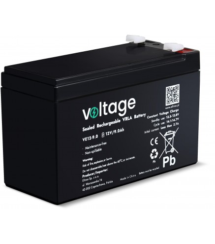 Akumulator AGM Voltage 12V 9Ah VE12-9.0 (Żywotność 6-9 lat)