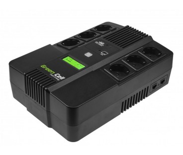 UPS ZASILACZ AWARYJNY AiO Green Cell 800VA 480W AiO Z WYŚWIETLACZEM LCD UPS07