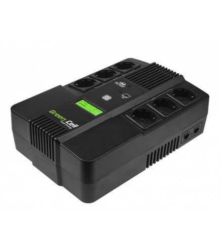 UPS ZASILACZ AWARYJNY AiO Green Cell 800VA 480W AiO Z WYŚWIETLACZEM LCD UPS07