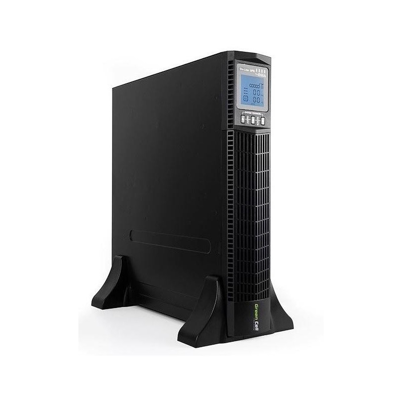 UPS ZASILACZ AWARYJNY Green Cell 1000VA 900W DO SZAFY RACK RTII Z WYŚWIETLACZEM LCD UPS13