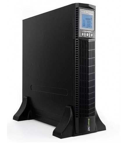 UPS ZASILACZ AWARYJNY Green Cell 1000VA 900W DO SZAFY RACK RTII Z WYŚWIETLACZEM LCD UPS13