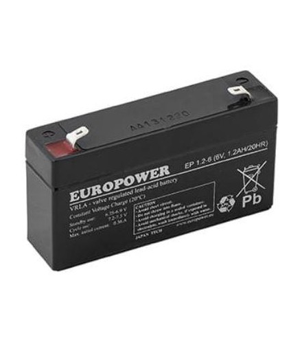 Akumulator AGM EUROPOWER serii EP 6V 1,2Ah (Żywotność 6-9 lat)