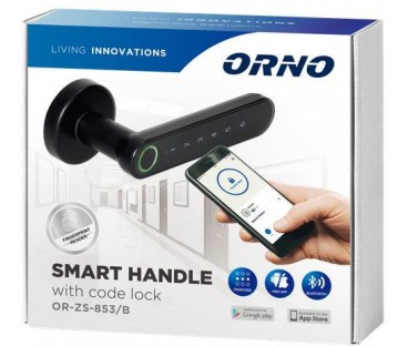 Klamka szyfrowa ORNO z klawiaturą dotykową i funkcją smart OR-ZS-853/B