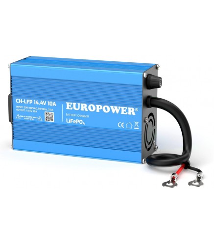 ŁADOWARKA PROSTOWNIK DO AKUMULATORÓW LiFePO4 EUROPOWER CH-LFP/12/10 14,4V 10A KONEKTOR M8