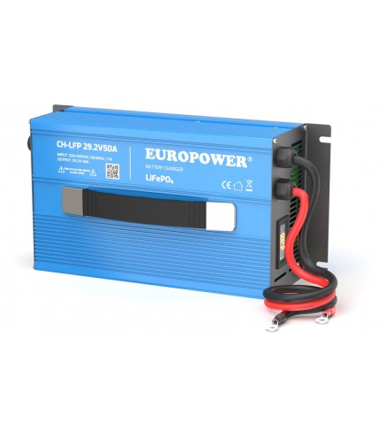 ŁADOWARKA PROSTOWNIK DO AKUMULATORÓW LiFePO4 EUROPOWER CH-LFP/24/50 29,2V 50A KONEKTOR M8