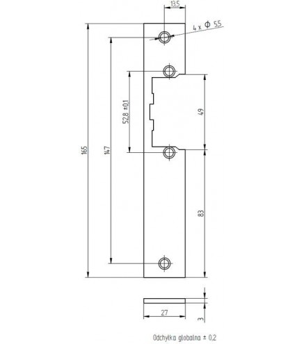 SZYLD ELEKTRA PROSTY R2/R3 MALOWANY