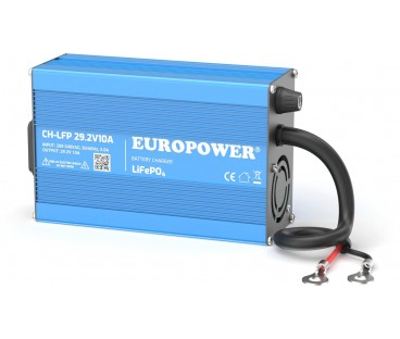 ŁADOWARKA PROSTOWNIK DO AKUMULATORÓW LiFePO4 EUROPOWER CH-LFP/24/10 29,2V 10A KONEKTOR M8