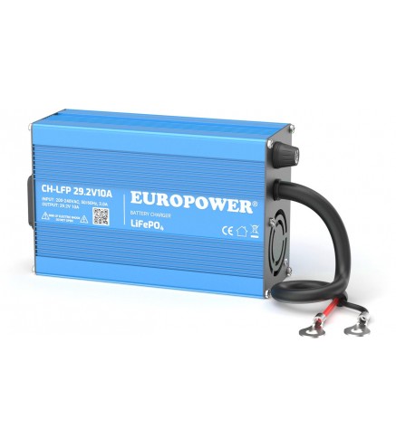 ŁADOWARKA PROSTOWNIK DO AKUMULATORÓW LiFePO4 EUROPOWER CH-LFP/24/10 29,2V 10A KONEKTOR M8