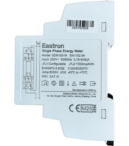 Licznik energii jednofazowy z Modbus dwukierunkowy VCX SDM120M (MID)