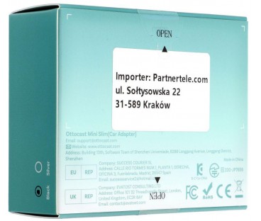 Bezprzewodowy adapter Ottocast Mini Cube T2 Bluetooth Wi-Fi do ekranu samochodowego Ottocast N95C