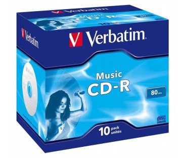 Płyty CD-R Verbatim HP Music jewel box (10szt)