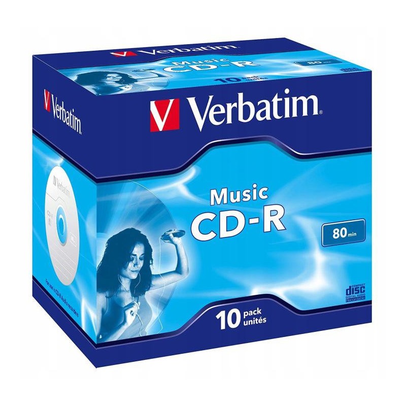 Płyty CD-R Verbatim HP Music jewel box (10szt)