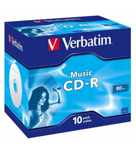 Płyty CD-R Verbatim HP Music jewel box (10szt)